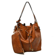 Deanna Drawstring Bucket Bag Satchel