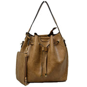 Deanna Drawstring Bucket Bag Satchel