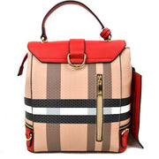 Briton Plaid Convertible Backpack Satchel