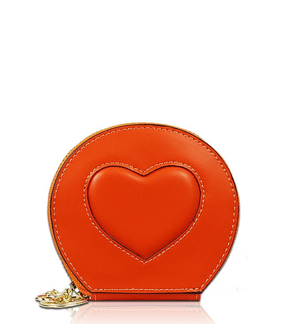 Red Heart Change Purse.  Coin Wallet.  Key Chain.