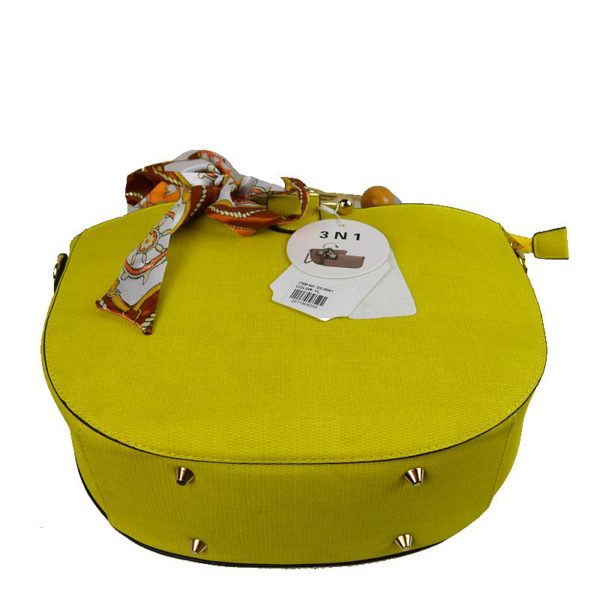 Zera Satchel with Decorative Handle and Scarf, Matching Wallet Included