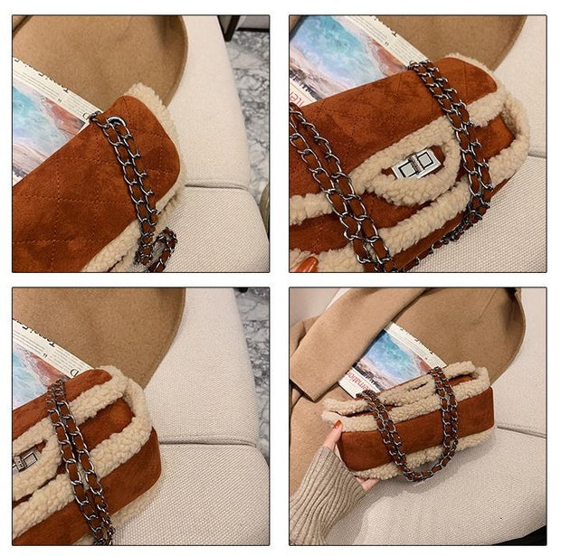 Shearling Satchel