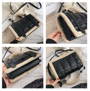 Shearling/Sherpa Structured Satchel