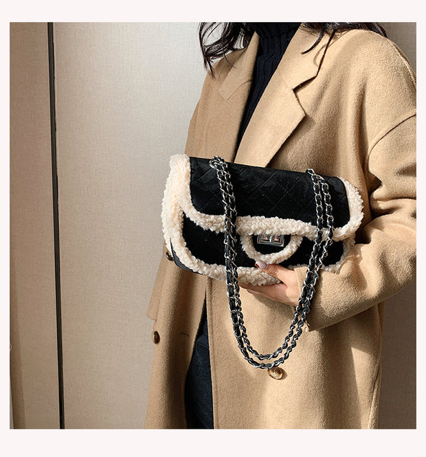 Shearling Satchel