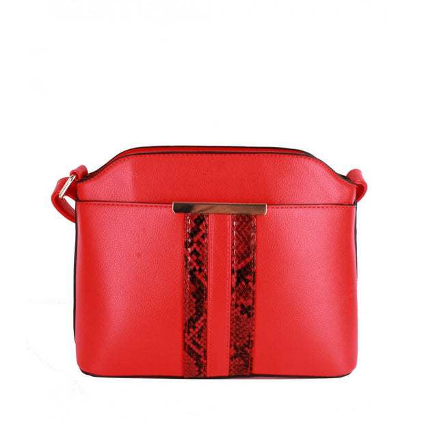 Whitney Snake Skin Stripe Crossbody