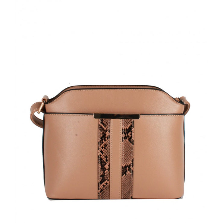 Whitney Snake Skin Stripe Crossbody