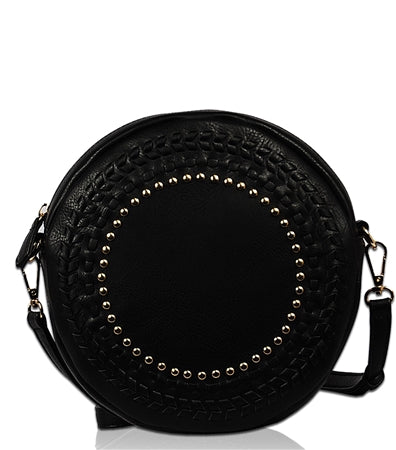 Round Stud Canteen Crossbody Bag