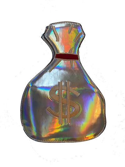 Holographic $ sign money handbag