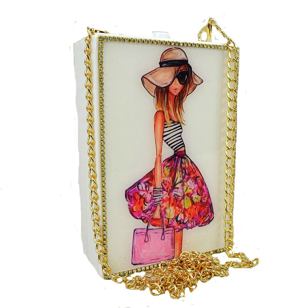 Lady Specialty Purse, gold chain