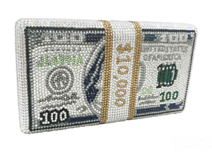 Crystal $10,000 Money Clutch Specialty Bag