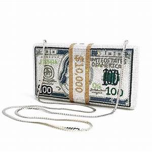 Crystal $10,000 Money Clutch Specialty Bag